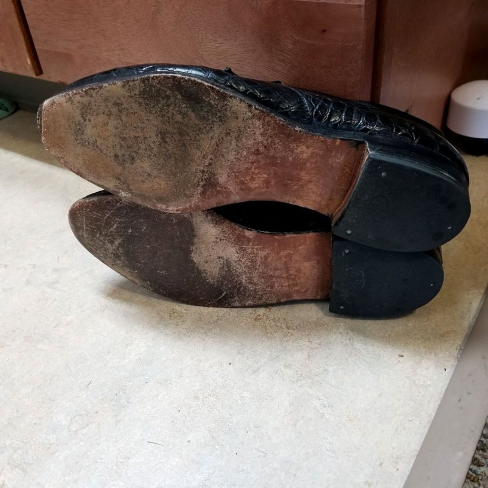 1950's Extraordinary Alligator Split-Toe Loafers Shoes. - Picture 6 of 7